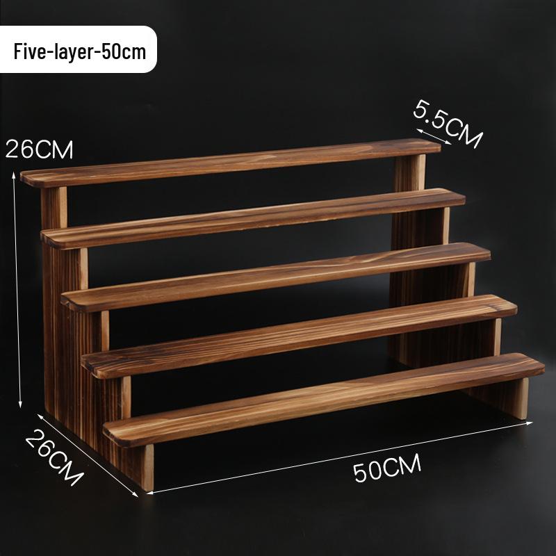 Solid Wood Display Rack for Action Figures, Collectibles, and Succulents
