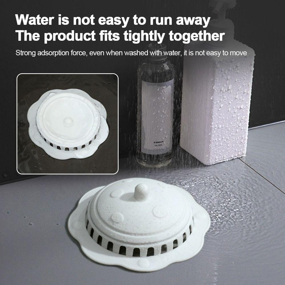 Silicone Sewer Outfall Drain Filter Anti-blocking Hair Clean Up Sink Strainer Filter Round Shape Floor Drain Mesh Cover