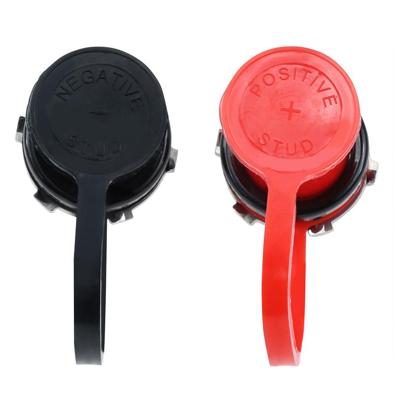250A Battery Charging Post 3/8" Stud Remote Battery Junction Post Connector Terminals Waterproof Cap Battery Charger Jumper Post