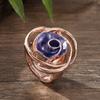 Enamel Geometric Flower Elastic Ring, Women's Fashion High-end Rose Alloy Ring
