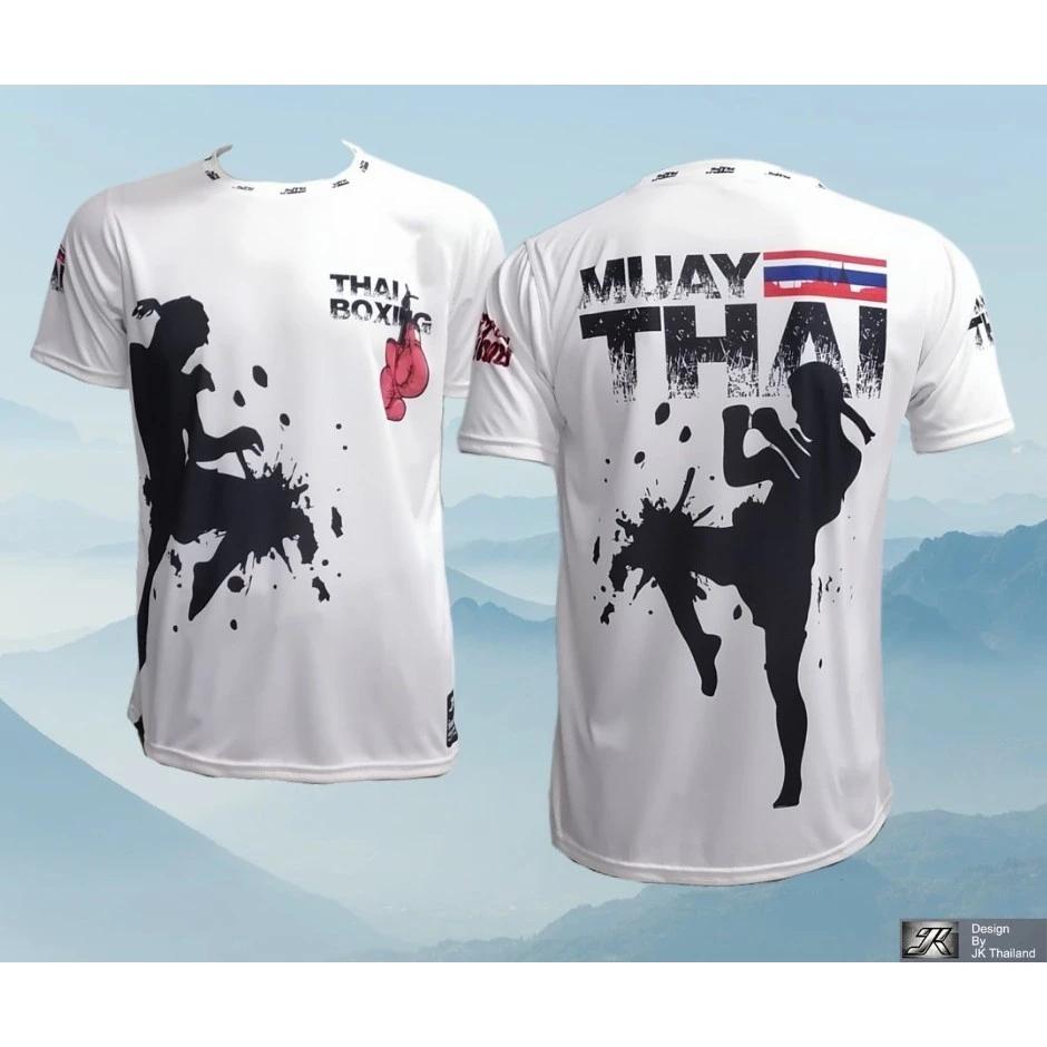 Muay Thai T-Shirt Kick Boxing 3D Print Vintage Training UV Protect Quick Dry Men Women Unisex Short Sleeve Round Neck MMA Mix Martial Art
