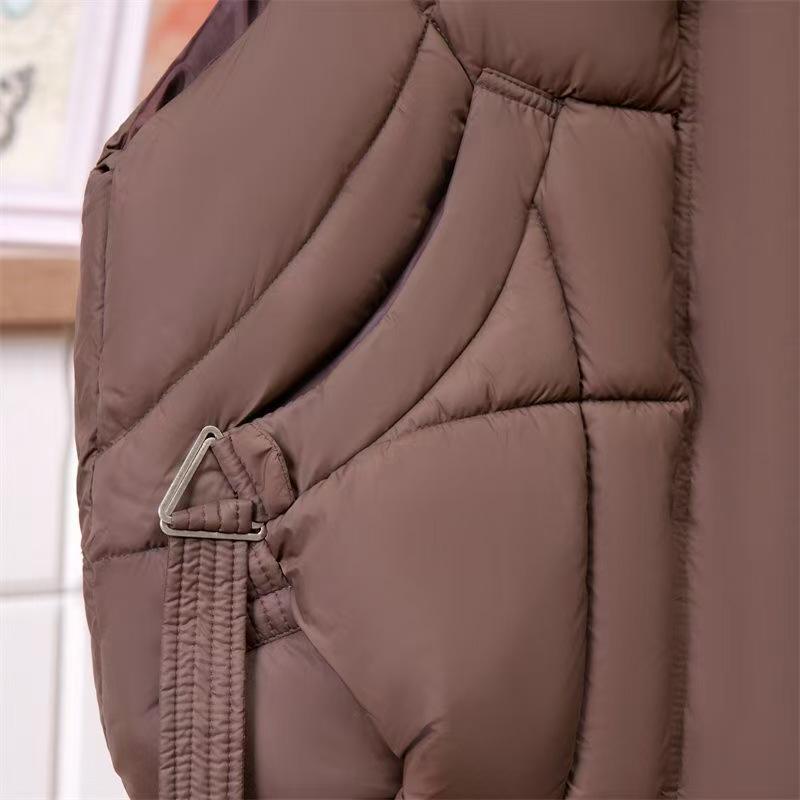 Plus Size Down Cotton Vest - Women's Stylish Sleeveless Jacket for Autumn/Winter