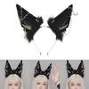 Adult Cartoon Wolf Ears Shape Headband with Dangle Jewelry Easter Hair Hoop