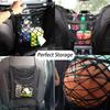 Car Storage Net Bag Between Seats Car Divider Pet afety Rail Barrier Stretchable Elastic Mesh Bag Organizer Auto Accessories