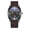 Men'S Fake Three-Eye Six-Pin Watch, High-End Sports Silicone Watch, Student Party Waterproof Quartz Watch