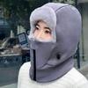 Warm Pullover Cap Windproof Helmet Cap New Ear Protection Hat  Outdoor Sports