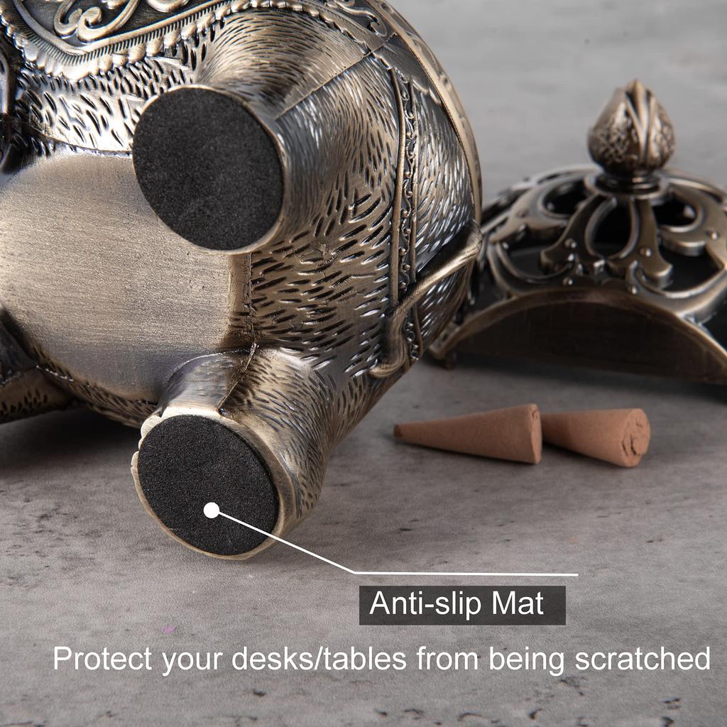 Feyarl Incense Burner, Incense Holder, Incense Holder, Alloy, Interior Ornament, Elephant Shape