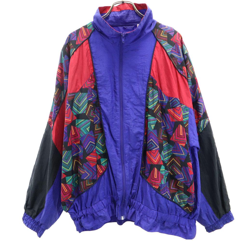 ACTIVESTUDIO 90s Old Long sleeve Nylon jacket L Navy system Men's Used