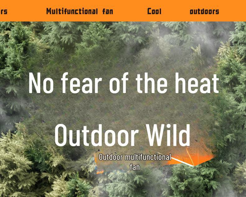 USB Rechargeable Portable Desktop Outdoor Fan with Strong Wind, Remote Control, Lighting, and Oscillating Head for Camping