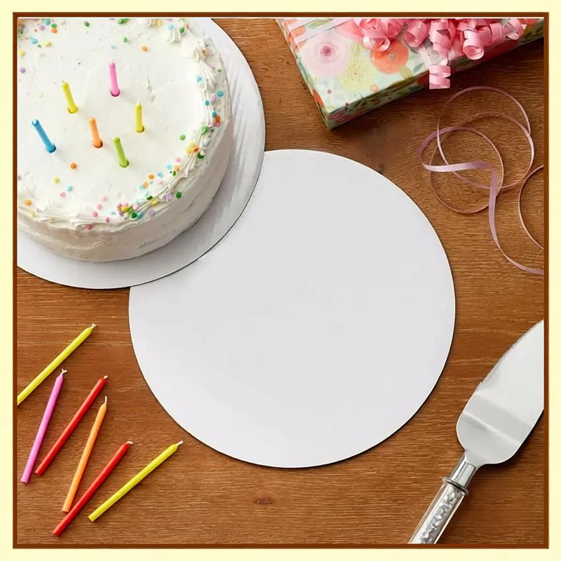 10pcs Round Cake Boards Easy to Use Disposable Paper Cake Drum Pans for Birthday Wedding Holiday Dessert Party Events