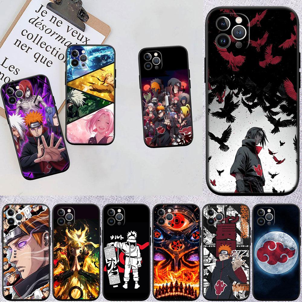 PP46 Naruto Akatsuki Soft Shell Phone Case for Samsung Galaxy S20 S21 S22 Ultra FE + Plus A21S A22 A24 A25 A26 A30 A30S A31