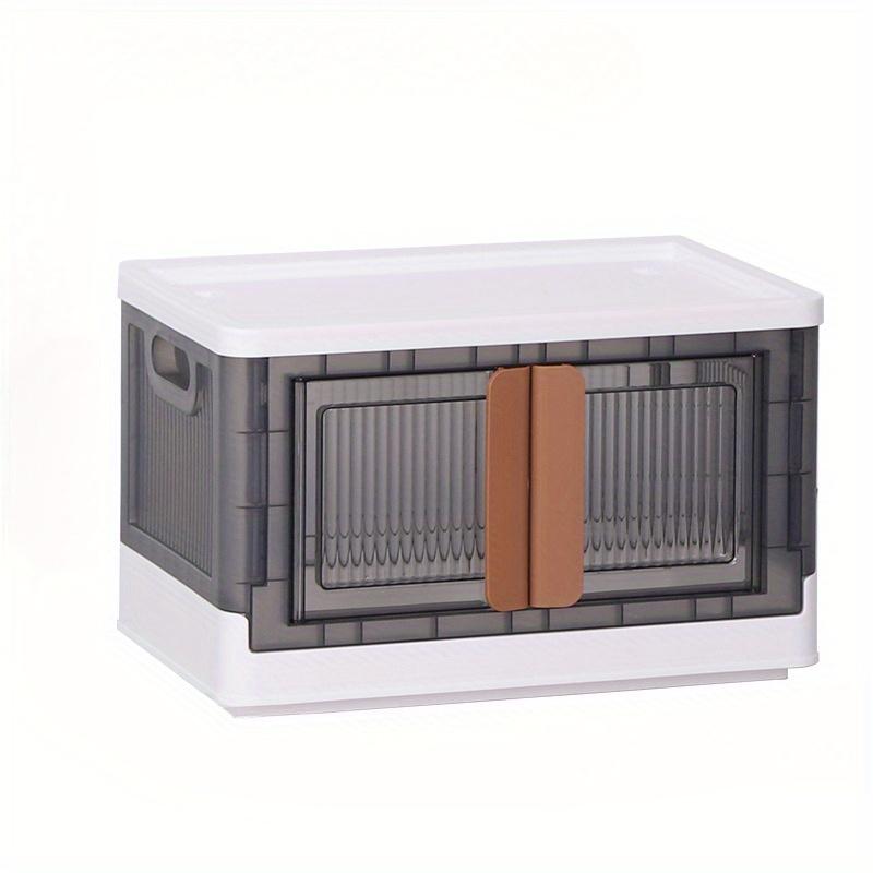 

1 шт. складные коробки для хранения с крышками, органайзеры для шкафов и ящики для хранения, штабелируемые ящики для хранения с колесиками и дверцами для домашних органайзеров