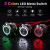 16/19/22mm Push Button Switch Pre-Wired Illuminated Ring New Panel Mount Switch  Control Panel Use
