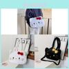 Sac Cabas Peluche Hello Kitty Avec Fermeture Éclair Pour un Usage Quotidien Décontracté