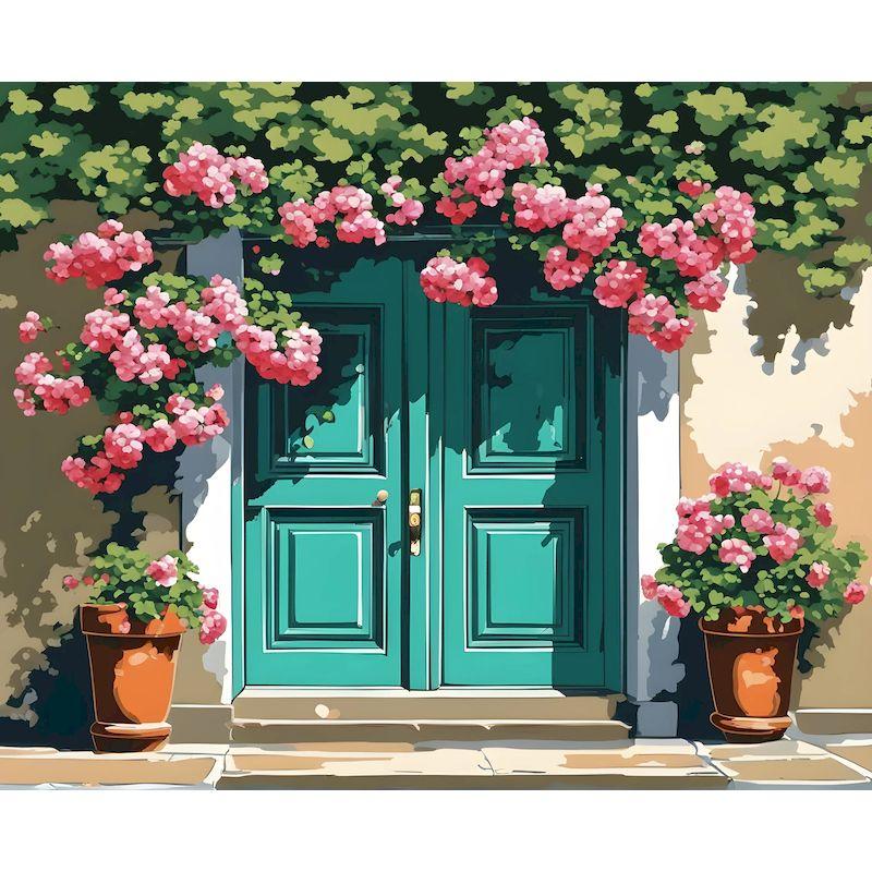 

GATYZTORY Acrylic Paint By Numbers For Adults Front Door Landscape HandPainted Painting By Numbers Unique Gift Home Decor 30x20cm no frame