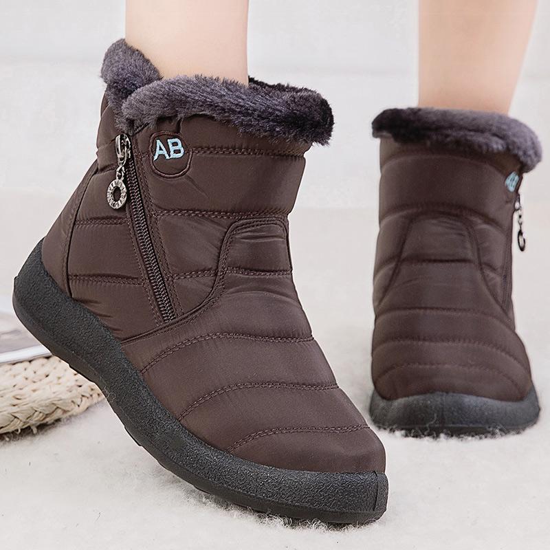Women'S Boots Women'S Winter Boots Fur Winter Shoes For Women Ankle Boots Snow Super Warm Low Heels Botas Mujer Winter Footwear