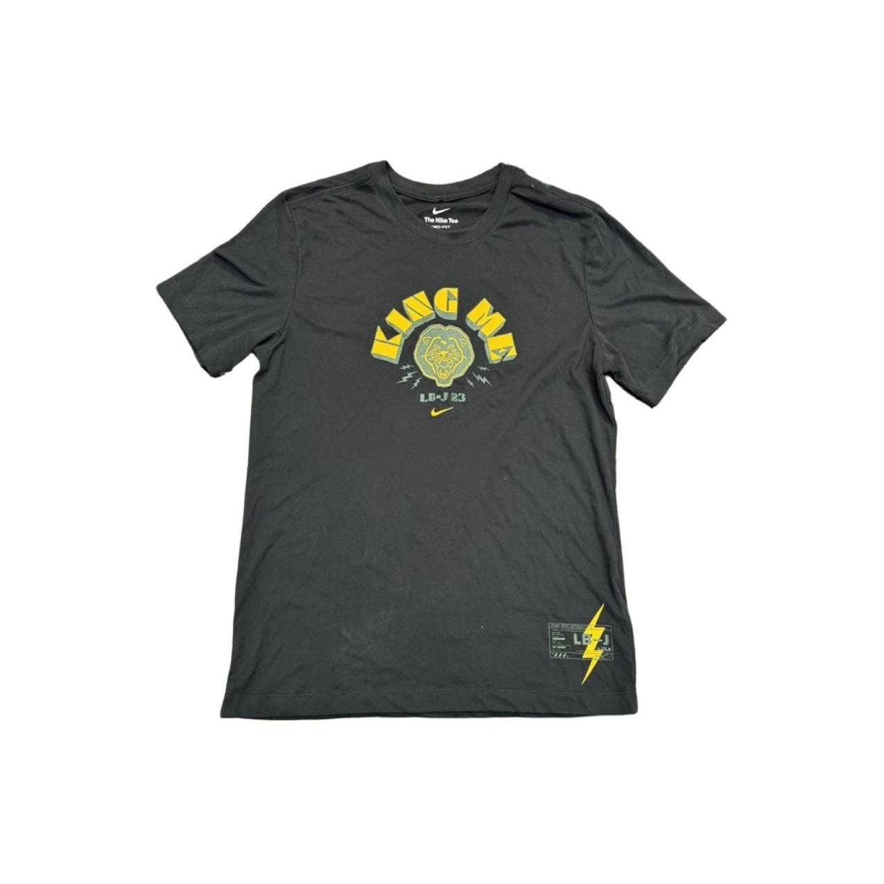 Nike Dri-FIT LeBron King Me T-Shirt Black Yellow Men s DB6821-010 XXXL