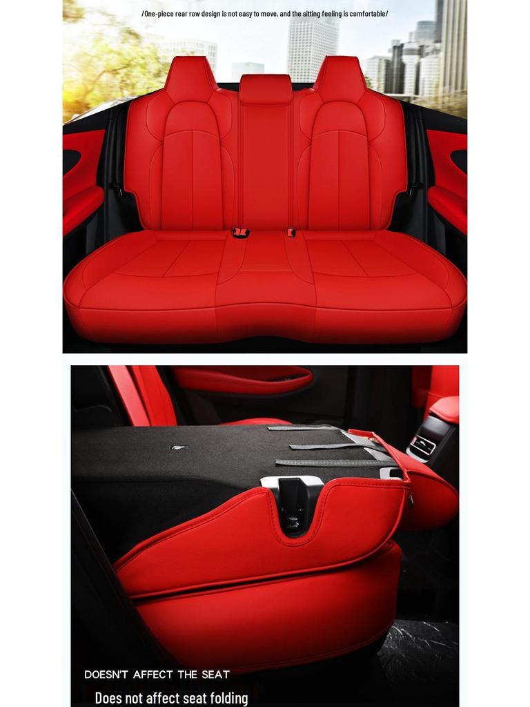 Oshan X5 Four Seasons Universal Leather Seat Cushion - Full Surround for Five Seats