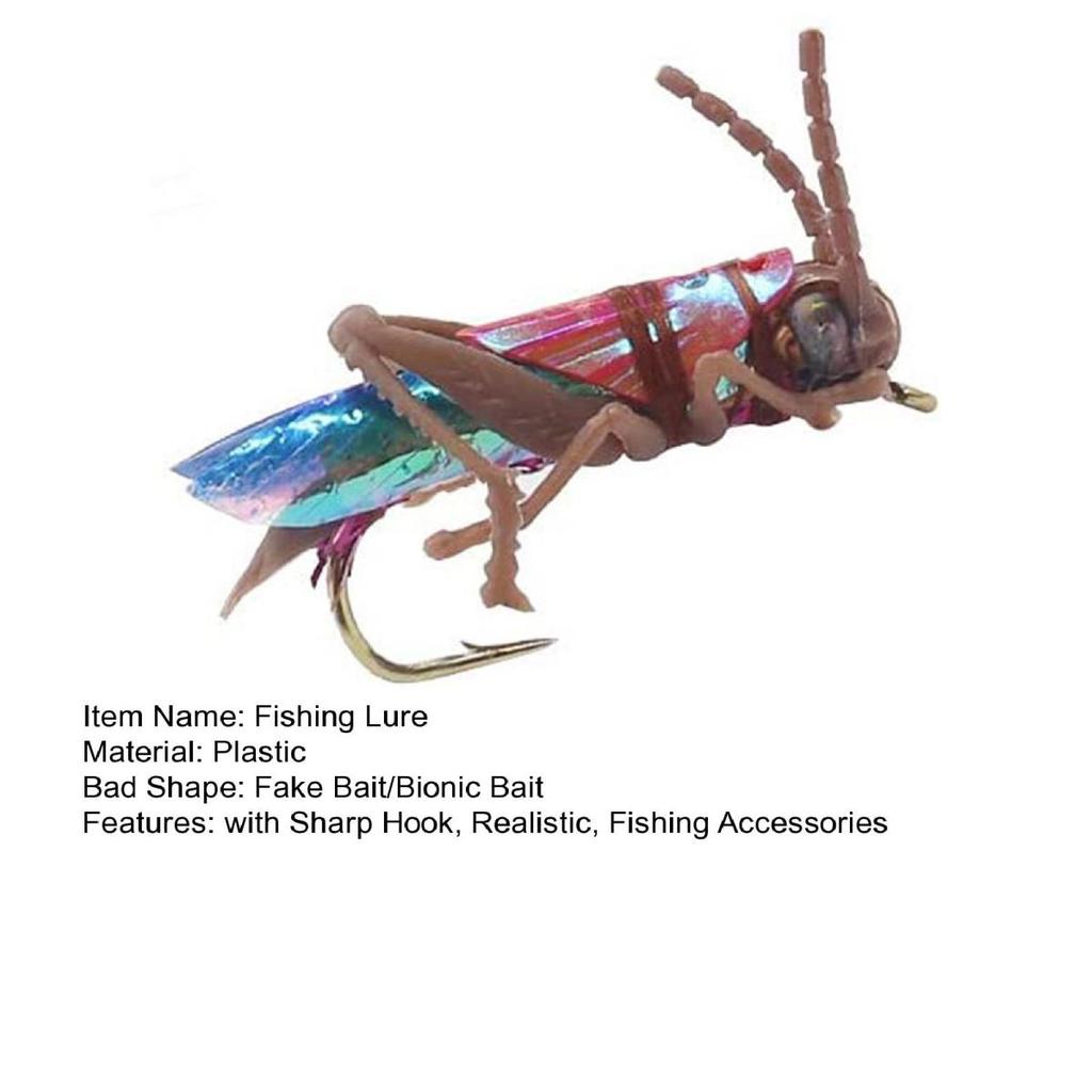 Grasshopper Angelköder Haken Realistische Fliegenfischen Künstliche Köder Angelhaken Bionic Locust Lure Jig Haken Süßwasser Salzwasser Angelzubehör
