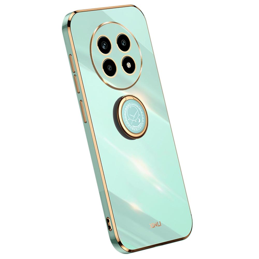 

XINLI Для Realme 13 Pro 5G (Глобальный)/13 Про+ 5G (Глобальный) Чехол-кольцо-подставка Гальванизированный ТПУ Чехол для телефона Cyan