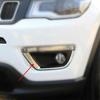 For Jeep Compass 2017-2021 Fog Light Lamp Chrome Molding Trim Accessories