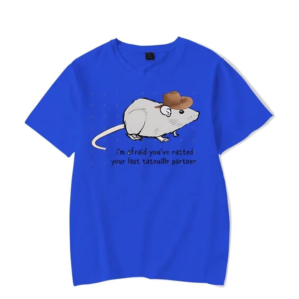 Rat Cartoon Graphic Men Tshirt Casual Clothing Short Sleeve T-shirt Japanese Style Oversized T Shirt Homme Women Men's Clothing