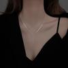Tassel Necklace for Women: Korean Simple Light Luxury Temperament, Stainless Steel Clavicle Chain, Summer Niche Design