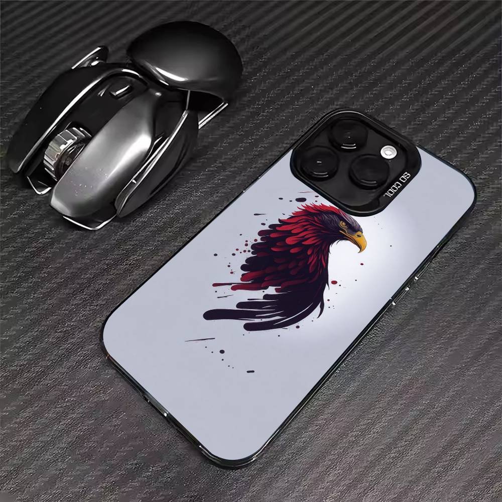 Eagle Cool Animal Phone Case For iPhone 17 16 15 14 13 12 11 Pro Max XS Max 7 8 Plus Shockproof Silicone Matte Cover