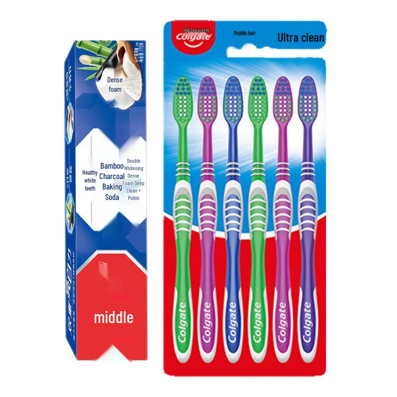 

Colgate Ultra Clean Toothbrush 6-Pack with Whitening Toothpaste