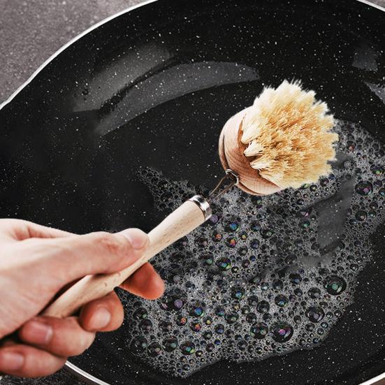 Szczotka do mycia kuchenki Odtłuszczanie Bogata pianka Bambusowa Wielofunkcyjna Szczotka do szorowania kuchni do domu