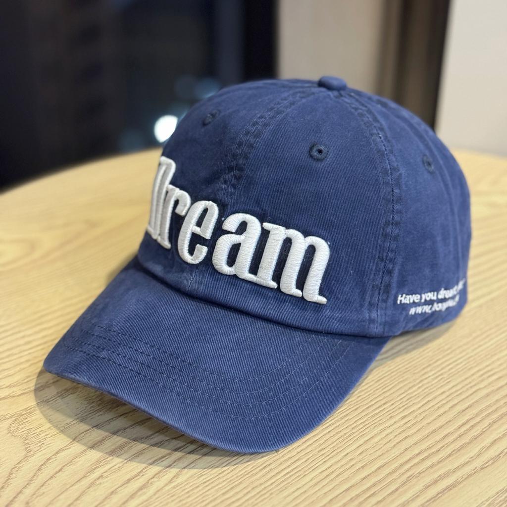 Three dimensional Letter Embroidery Baseball Cap for Women Trendy Soft Top Face Showing Small Retro Curved Brim Duck Cap for Men