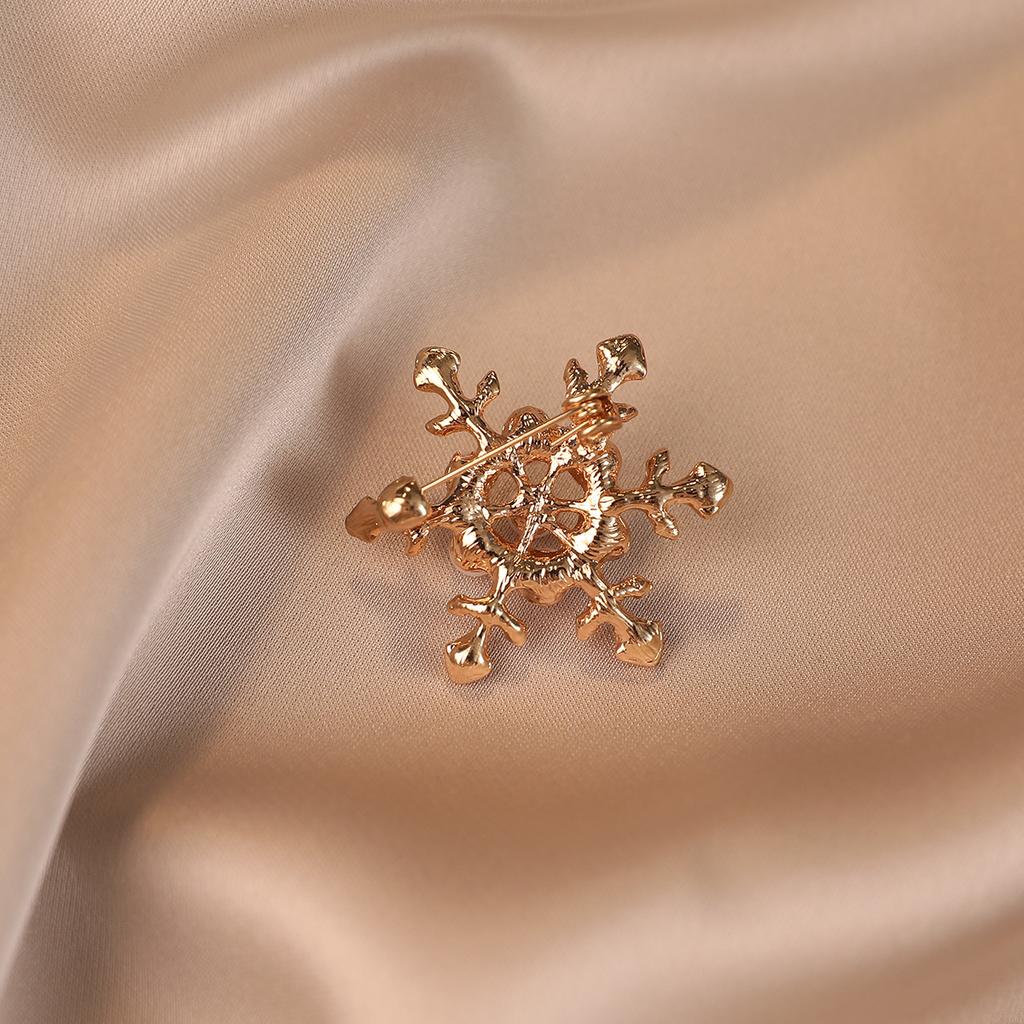 Snowflake Suit Brooch Accessories, Elegant Collar Pin, Anti-glare Brooch, High-end and Light Luxury Coat, Pearl Pin