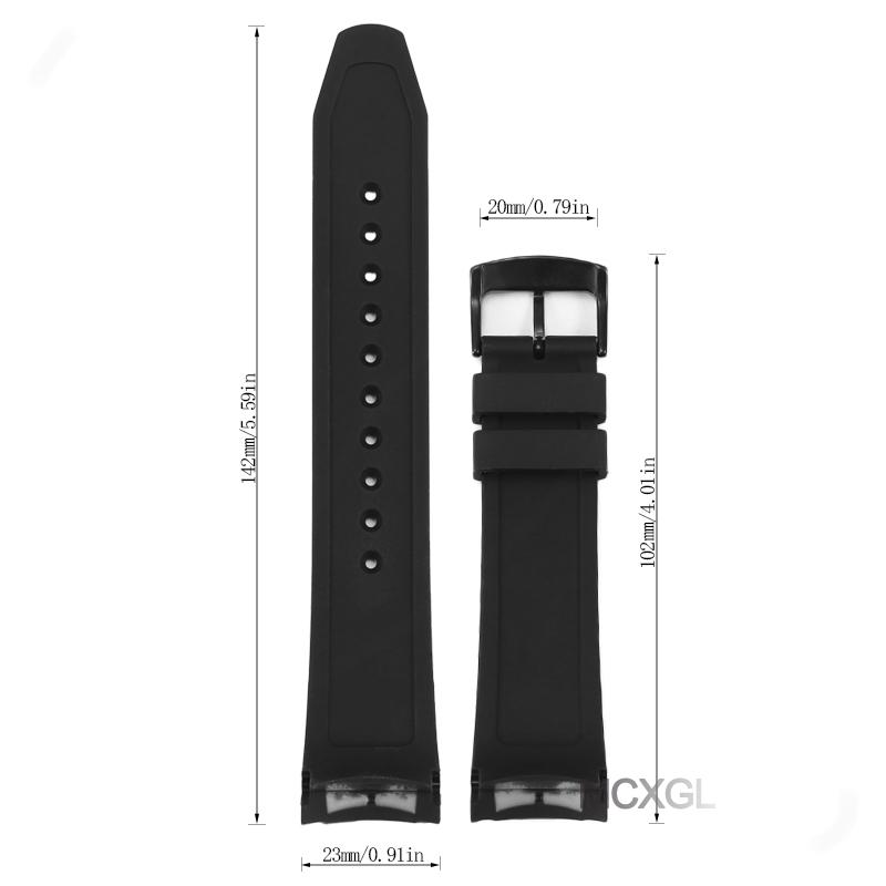 23mm Silicone Watch Band For Citizen Men's Eco-Drive Weekender Replacemnet Strap AW1158-05E AW1156-01W AW1157-08H AW1150-07A
