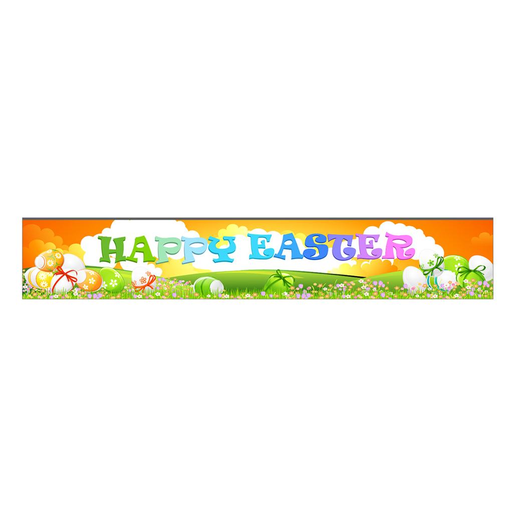 300 * 50Cm Easter Courtyard Porch Fence Decorative Banner Rabbit Egg Poster Custom