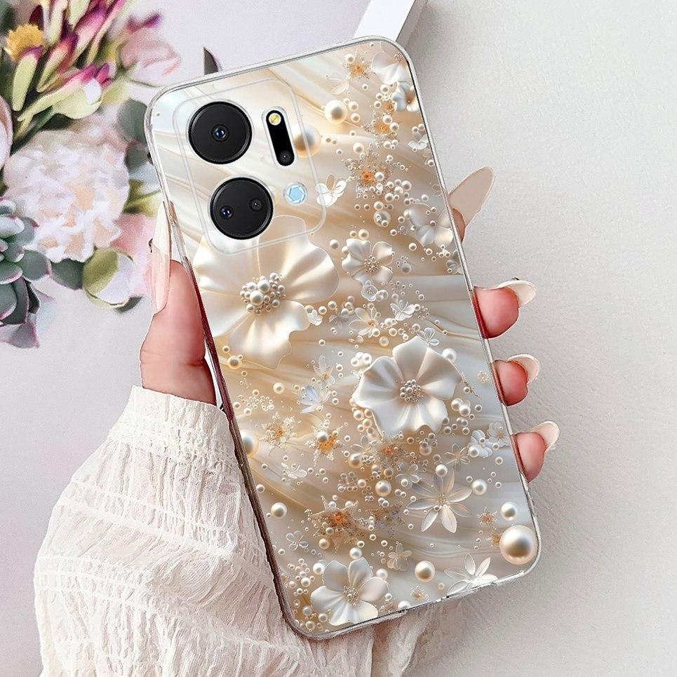 Casing For Huawei Honor X7a X7B Phone Case HonorX7 X 7 4G Luxury Flower Butterfly Dragon Animals Printed Clear Soft Back Cover