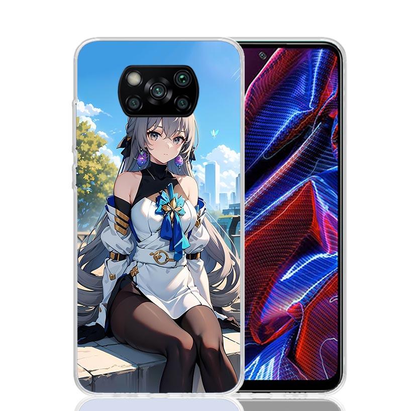 Honkai Star Rail Bronya Rand Phone Case For Xiaomi Poco X7 X6 X5 Pro F7 Ultra Redmi 15C 15 13 13C 12 12C 10 10A 10C 9 9A 9C 9T C