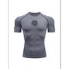 Men'S Mandala Print Compression T-Shirt, Quick Dry Short Sleeve Gym Workout Tee, Tribal Pattern Athletic Fitness Training Top