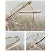 Chic Polygon Metal Frame Blue Light Blocking Glasses  Stylish Transparent Lens Eyewear for Women