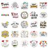 50 Pictures of Colored Spanish Inspirational Short Sentences Text Graffiti Stickers New Style Personalized Decorative Stickers