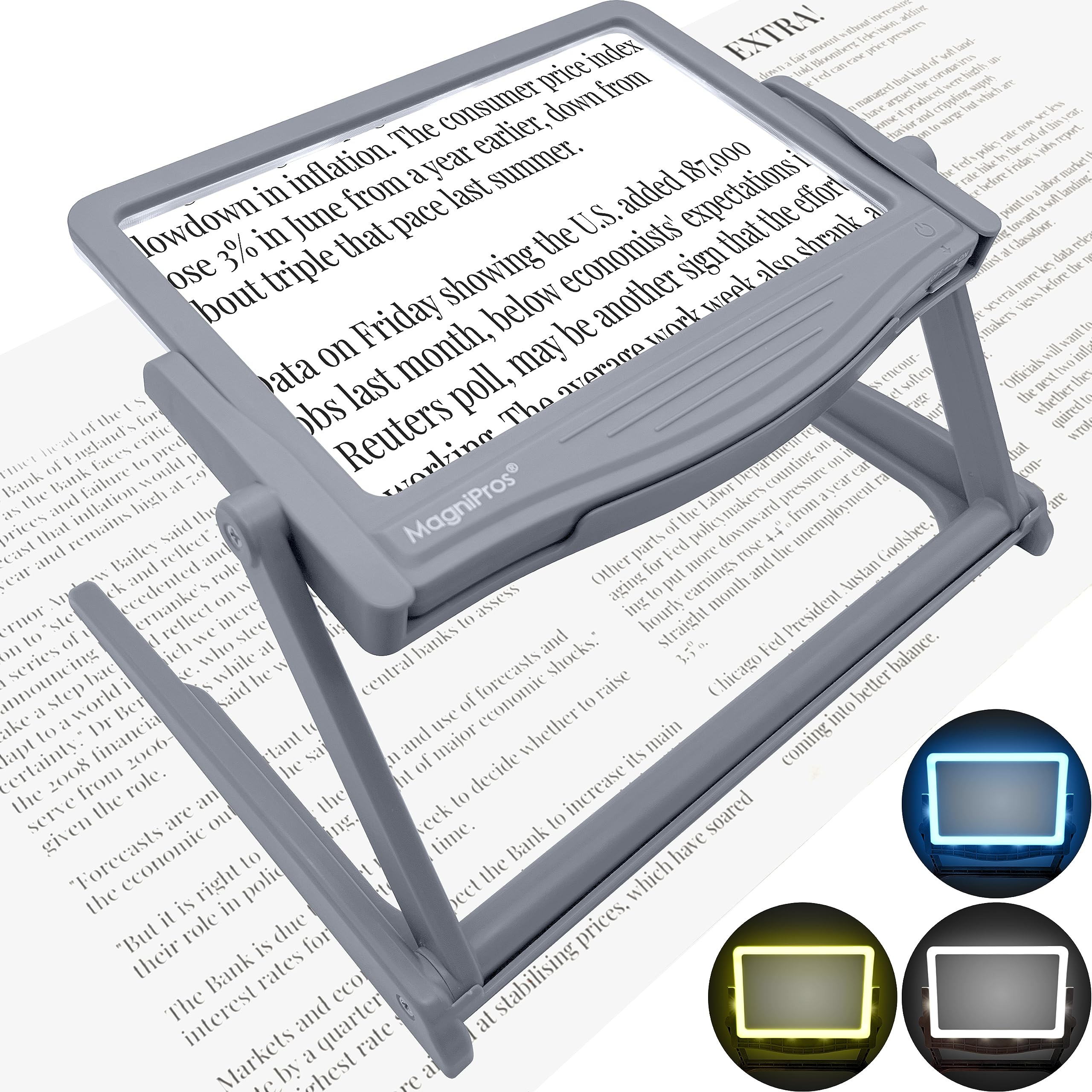 

MagniPros LED Page Magnifier with Stand