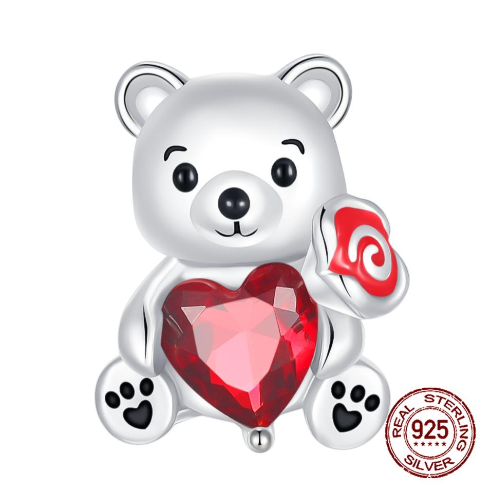 925 Silver Statue of Liberty Chameleon Skull Puppy Pendant Charm for Women DIY Jewelry Gift Fit Original Bracelets