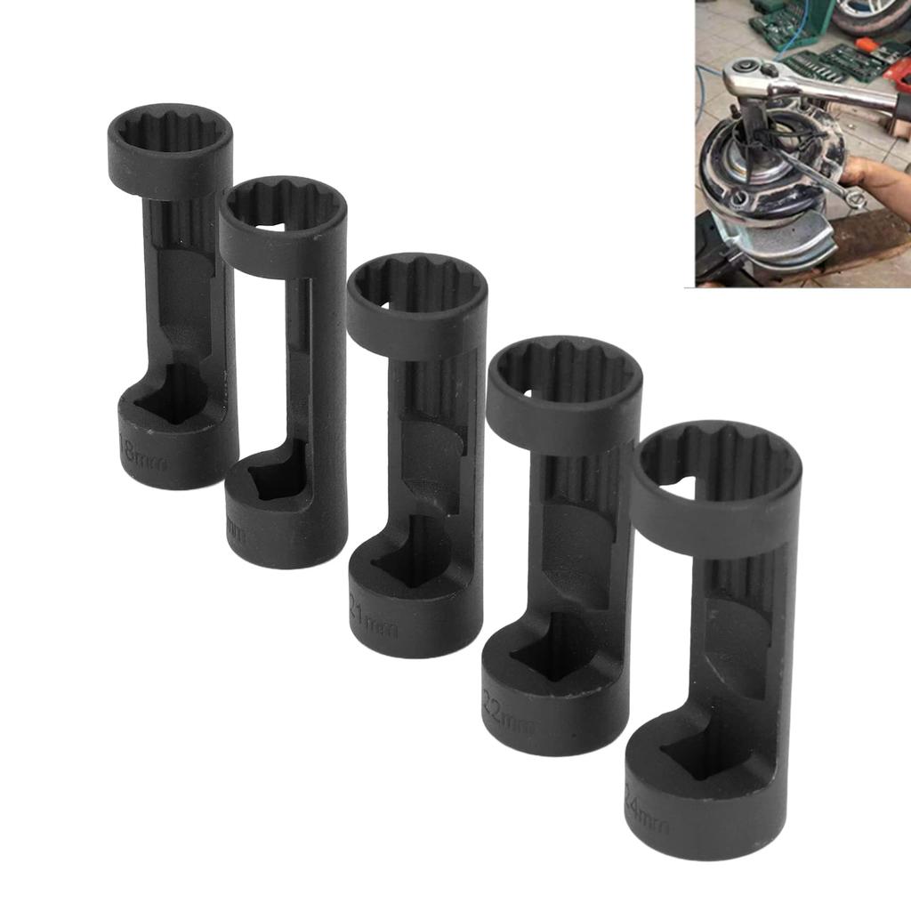 Strut Nut Sockets 5pcs Strut Nut Socket Set Suspension Strut Socket 1/2" Drive for 18-24mm Car Repair Tools