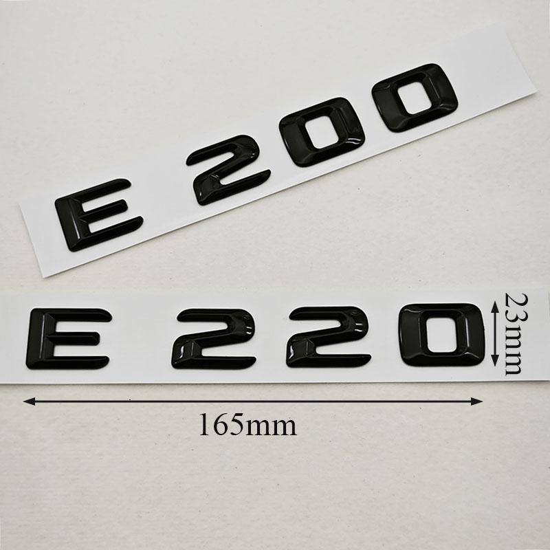 3D ABS Glossy Black Car Letters Logo E300 E220 E320 E200 Rear Trunk Badge Emblem For Mercedes Benz E Class E300 E320 Accessories
