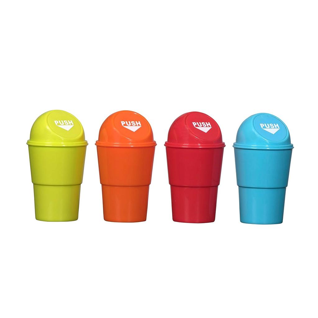 4 Pack Mini Car Trash Can, 3.75'x6.5', Compact & Cute Vehicle Accessory