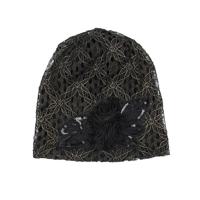 New Butterfly Flower  Women Hip-hop Cap Beanie Winter Slouch 5 Colors One Size Elastic  Slouchy Hat