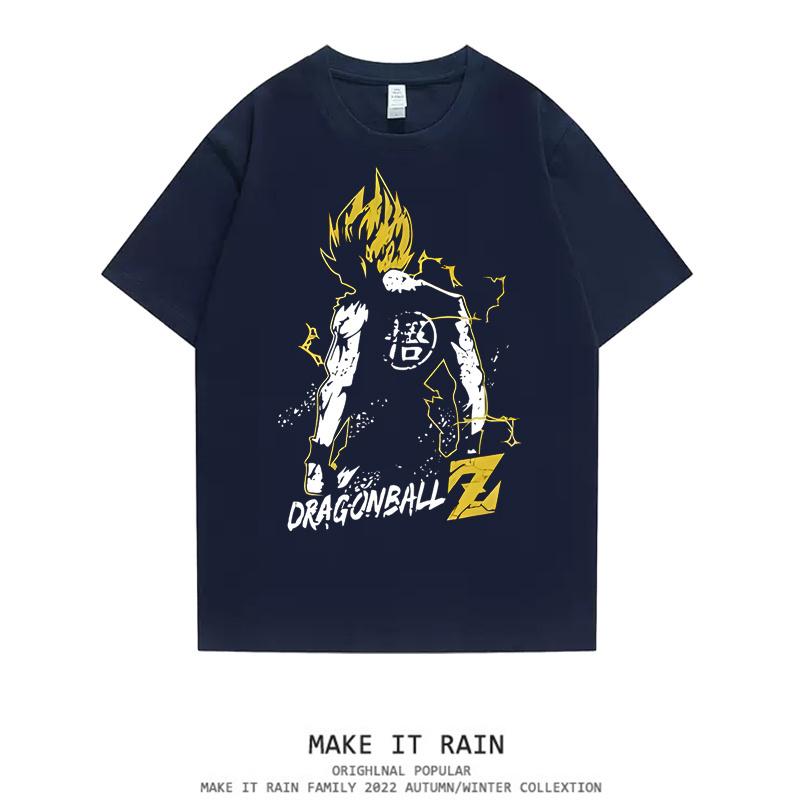 Japanese Cartoon Short-sleeved Animation Toriyama Mingqi Dragon Ball Wukong Harajuku Men's and Women's T-shirts Streetwear