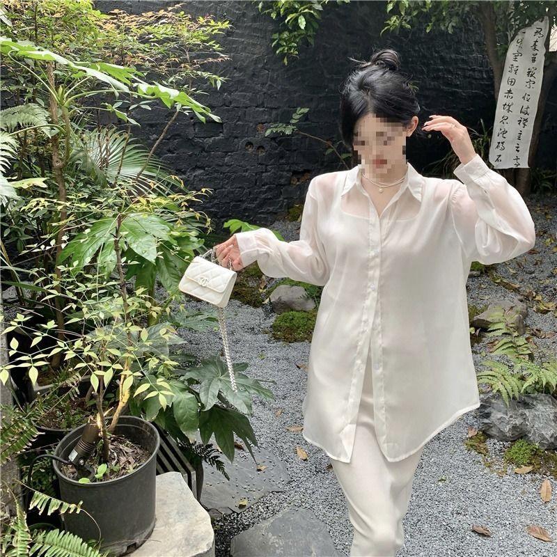Women's Summer Chiffon Sun Protection Cardigan - Nuan Feng Lai Style, Long Sleeve, Loose Fit