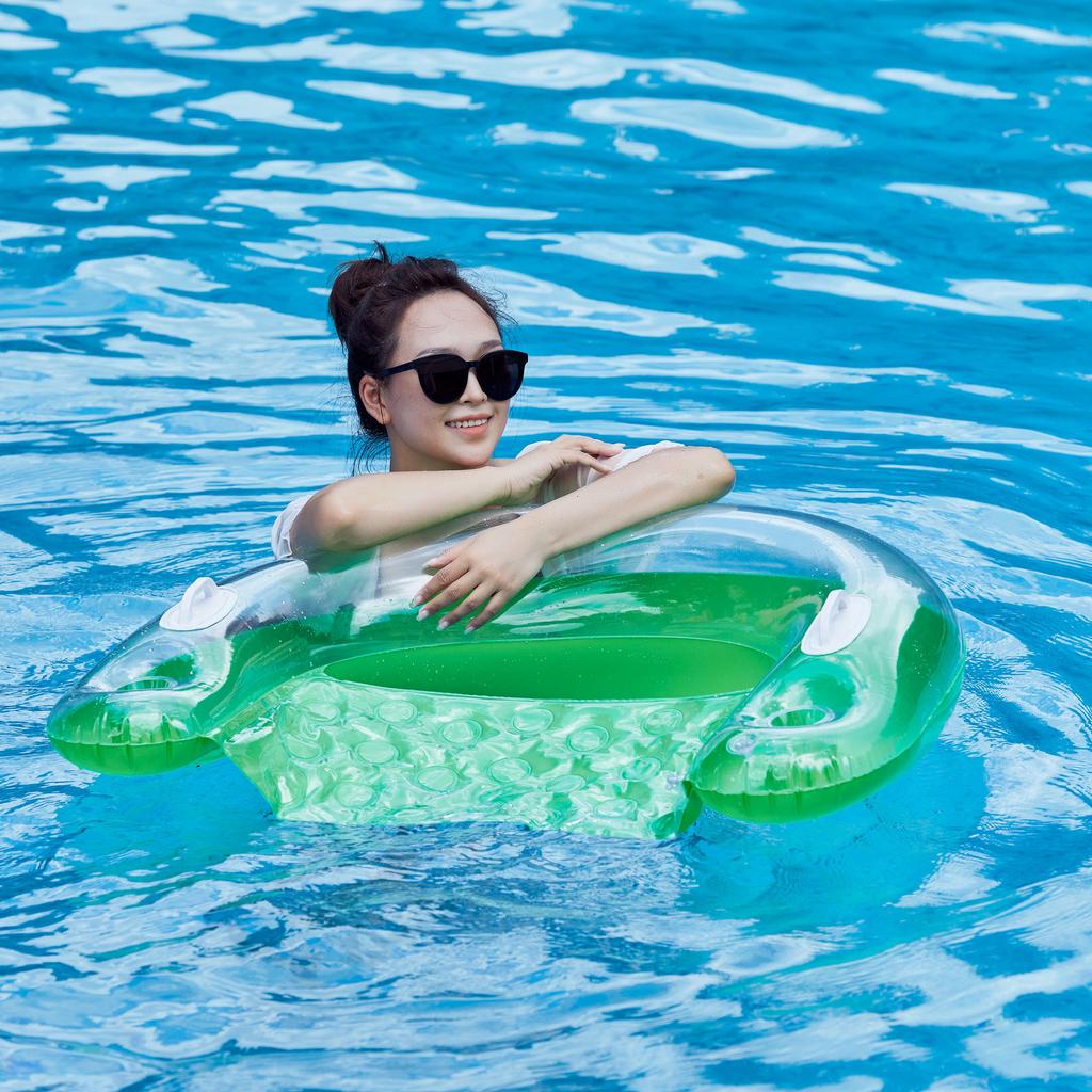 2026U Shaped Inflatable Float Thickened PVC Backrest Lounge Chair With Handle Adult Swimming Ring For Pool Water Play Relaxation