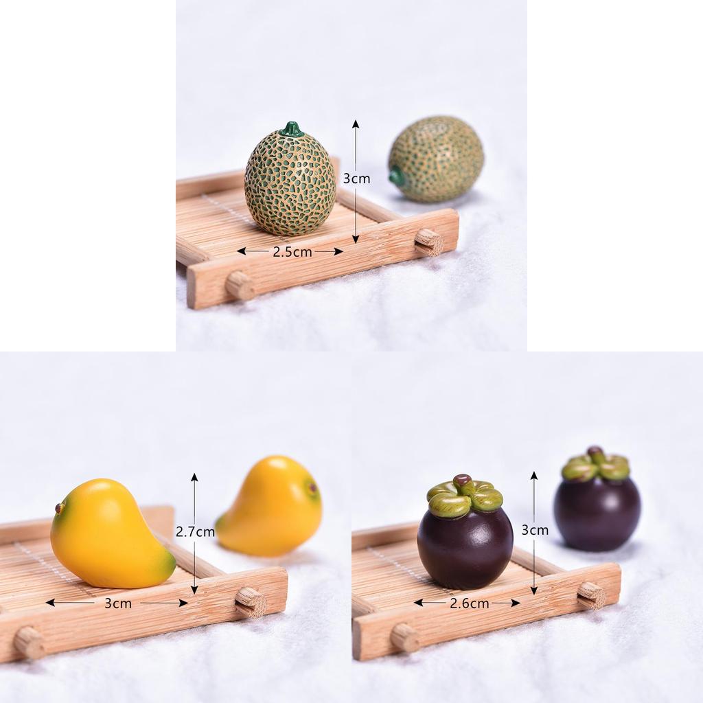 Adorable Cartoon Resin Miniature Fruits For Diy Decor And Craft Projects