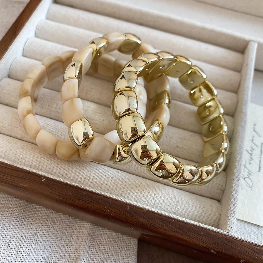 Colorful Acetate Open Bangle: Exaggerated Light Luxury Bracelet for Women